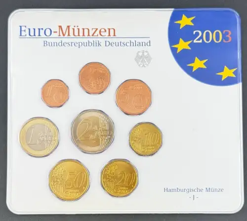 BRD KMS 2003 J Hamburg Euro Kursmünzensatz