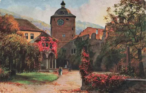 AK Heidelberg Schloss Heidelberg Baden-Württemberg ungelaufen Postkarte