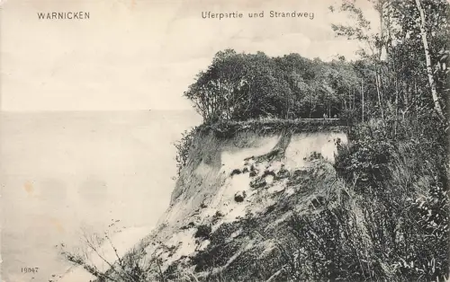 AK Warnicken Ufer Strandweg Ostpreussen ungelaufen Postkarte