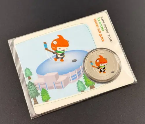 50 Cent Vancouver 2010 Kanada Ice Hockey Olympische Spiele Gedenkmünze