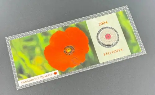 Kanada Quarter 25 Cent 2004 Mohnblume Gedenkmünze