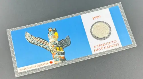 Kanada Quarter 25 Cent 1999 Adler, Bär und Orka Gedenkmünze