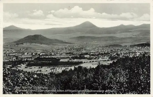 AK Bad Teplitz Schönau Böhmisches Mittelgebirge Böhmen 1940 Feldpostkarte
