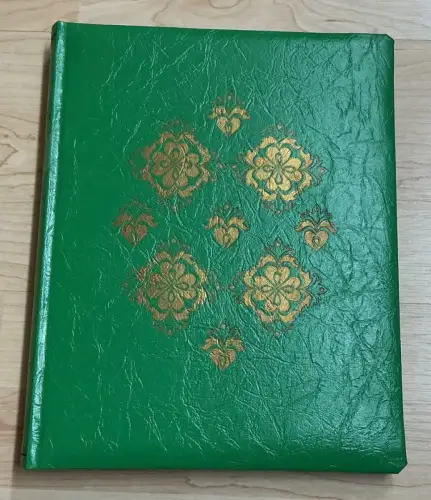 Leer Postkarten Album Grün für Postkarten Fotos 30 Seiten