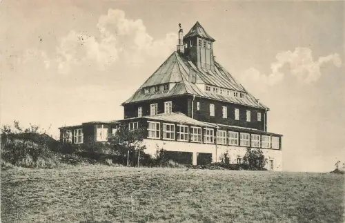 AK Schwartenberg Berggasthaus Sachsen Erzgebirge 1929 gelaufen Postkarte