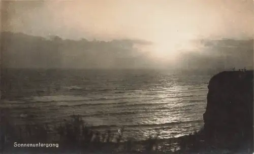 AK Helgoland Sonnenuntergang Schleswig-Holstein ungelaufen Postkarte