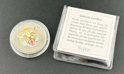 Sierra Leone Big Cats of the World 1$ Leopard 2001 Farbmünze