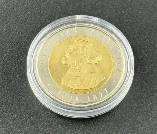 Medaille Ludwig van Beethoven Europäische Union 1995 versilbert/vergoldet