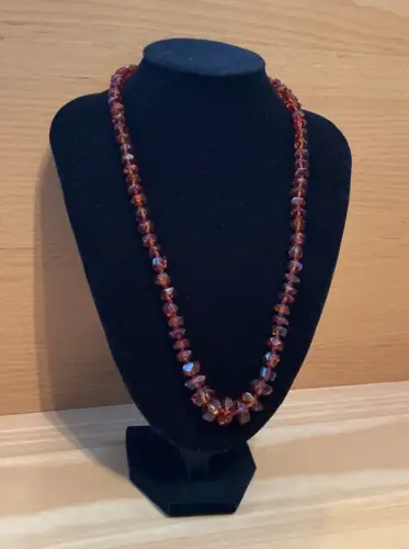 Alte Bernstein Kette Halskette Collier Baltic Amber mit große Perlen