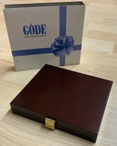 GÖDE Leer Etui Münzbox Deutsche Einheit