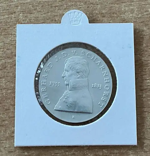 DDR 10 Mark 1980 Gerhard von Scharnhorst Silber Münze