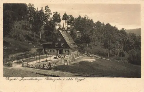 AK Rittersgrün Bezirks Jugendherberge Sachsen Erzgebirge 1929 gelaufen Postkarte