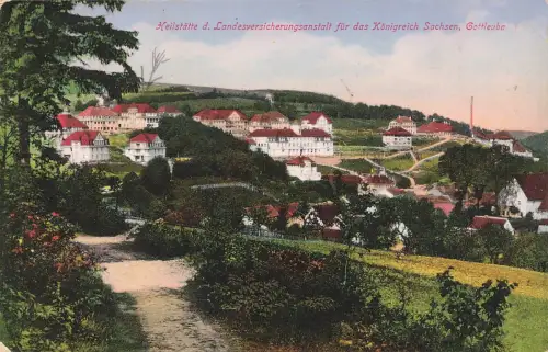 AK Gottleuba Heilstätte d. Landesversicherungsanstalt Sachsen 1913 Postkarte