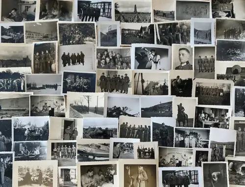 Lot / Konvolut 100 Orig. Fotos Leben deutsche Soldaten Uniform Front 2. WK