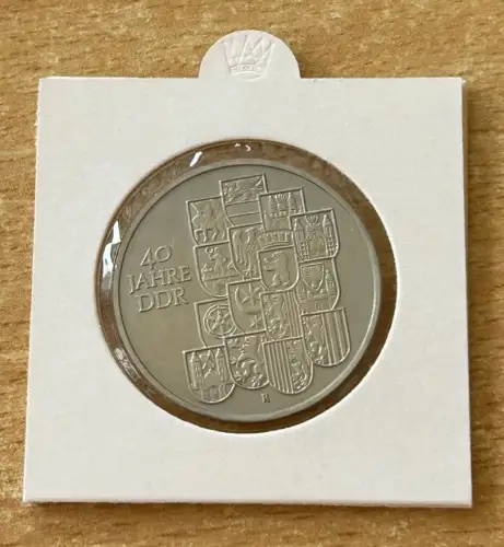DDR 10 Mark 40 Jahre DDR Wappen Berlins 1989 Gedenkmünze