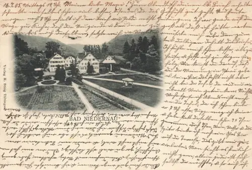 AK Bad Niedernau Ortsansicht Baden-Württemberg gelaufen 1905 Postkarte