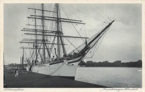 AK Flottenschau Grossherzogin Elisabeth am Hafen ungelaufen Postkarte