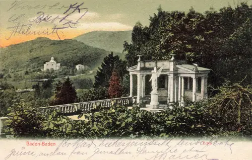 AK Baden-Baden Echo Pavillion Baden-Württemberg 1906 Postkarte