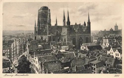 AK Danzig Marienkirche Danzig ungelaufen Postkarte
