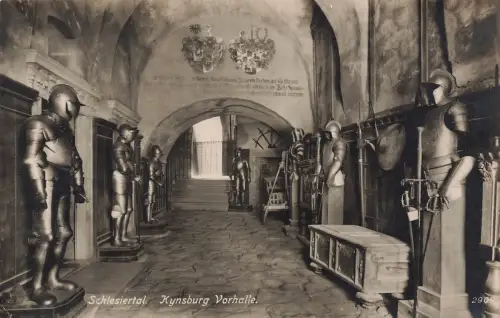 AK Schlesiertal Kynsburg Vorhalle Innenansicht Schlesien 1923 gelaufen Postkarte