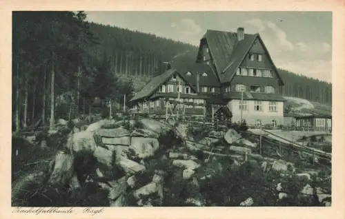 AK Schreiberhau Unterkunftshaus Zackelfallbaude Schlesien Riesengebirge