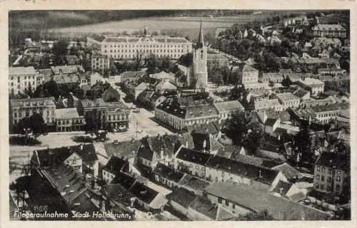 AK Hollabrunn Fliegeraufnahme Ortsansicht Österreich 1941 gelaufen Postkarte
