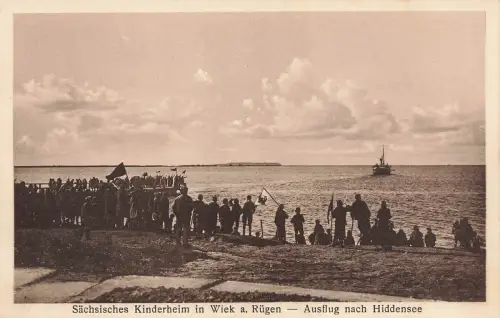 AK Wiek Sächsiches Kinderheim Ausflug nach Hiddensee Mecklenburg-Vorpommern