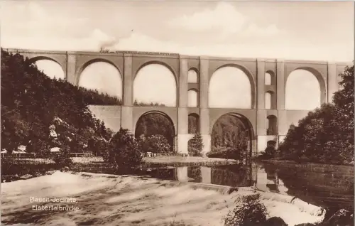 AK Plauen-Jocketa Elstertalbrücke Sachsen Vogtland ungelaufen Postkarte