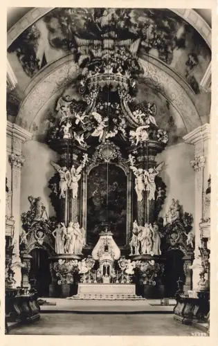 AK Grüßau Hochaltar Marienkirche Innenansicht Schlesien ungelaufen Postkarte