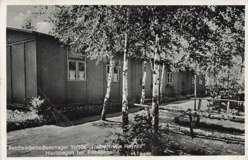 AK Hierlshagen Reichsarbeitsdienstlager Freiherr von Heynitz Schlesien 1915