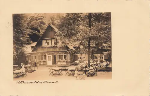 AK Wehlen Gasthof Waldidylle Uttenwalder Grund Sachsen Sächs. Schweiz 1936