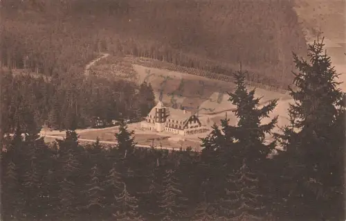 AK Oberwiesenthal Hotel Rotes Vorwerk Sachsen Erzgebirge 1913 gelaufen Postkarte