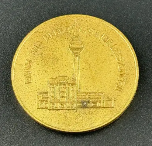 DDR Medaille Konsum Genossenschaft Berlin Dank für hervorragende Leistungen