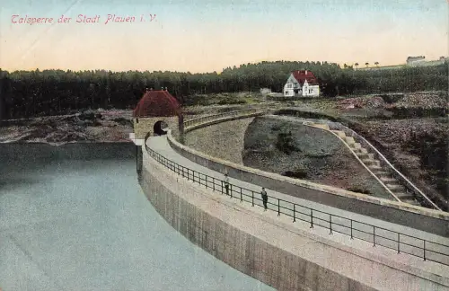 AK Plauen Talsperre Sachsen Vogtland ungelaufen Postkarte