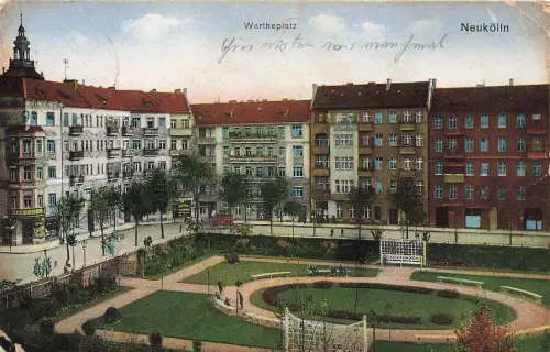 AK Neukölln Wartheplatz Berlin 1916 gelaufen Feldpostkarte