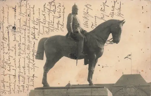 AK Straßburg Kaiser Denkmal Frankreich 1911 gelaufen Postkarte