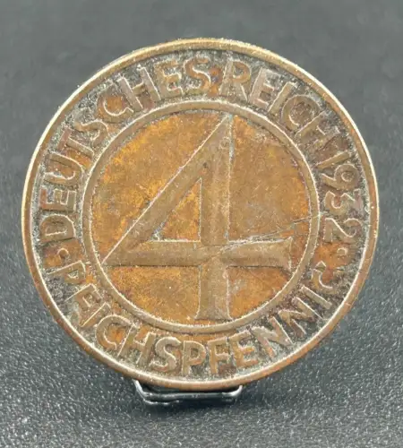 4 Reichspfennig 1932 D Weimarer Republik