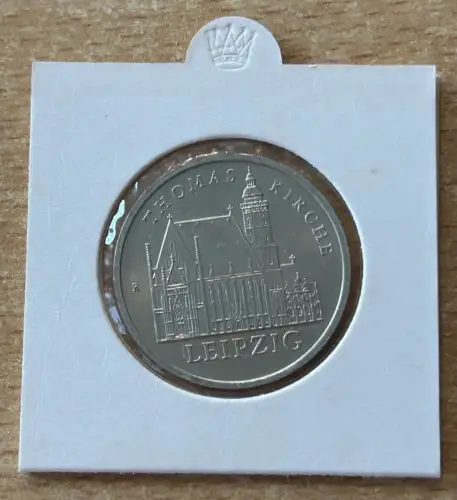 DDR Münze, 5 Mark 1984 Thomas Kirche Leipzig Gedenkmünze