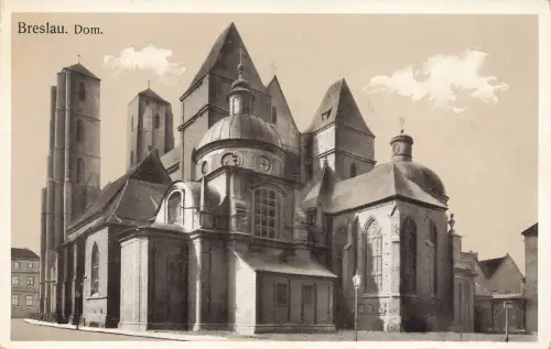 AK Breslau Dom Schlesien ungelaufen Postkarte