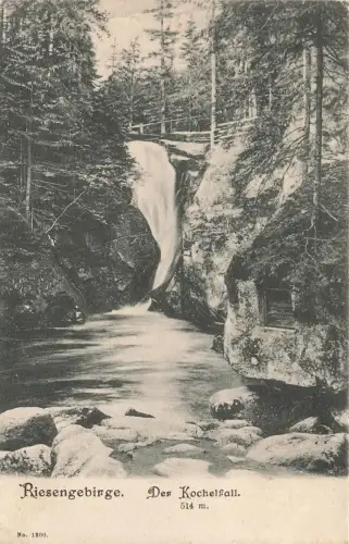 AK Riesengebirge Kochelfall Wasserfall Schlesien ungelaufen Postkarte