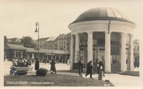 AK Franzensbad Franzensquelle Böhmen ungelaufen Postkarte