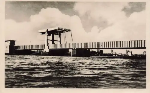 AK Stralsund Klappbrücke Rügendamm Mecklenburg-Vorpommern ungelaufen