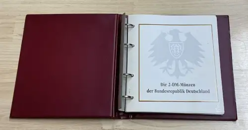 Leer Münzalbum Mappe für BRD 2 DM Münzen