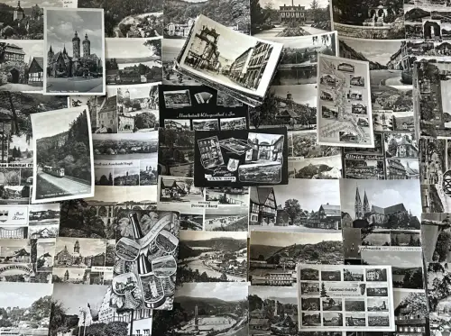 Lot / Konvolut 100 AK Postkarten DDR / BRD Deutschland s/w ab 1950