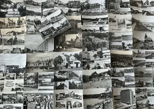 Lot / Konvolut 100 AK Postkarten DDR Deutschland s/w ab 1950
