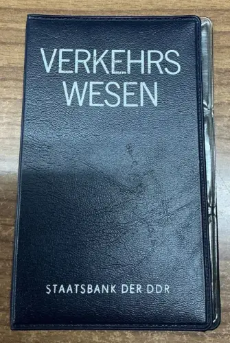 DDR Mappe Verkehrswesen 2 x 5 Mark 1988 Eisenbahn / Schiff
