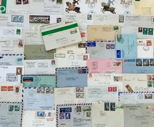 Lot / Konvolut 50 Briefe Europa / Welt 1950 - 1980