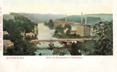 AK Mittweida Zschopauthal b. Neudörfchen Sachsen ungelaufen Postkarte