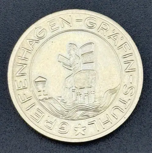 DDR Medaille Gemeinde Vatterode Greifenhagen Gräfin Stuhl 973-1973