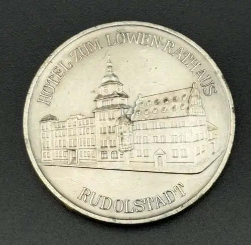 DDR Erinnerungsmedaille Heidecksburg Rudolstadt Hotel zum Löwenrathaus